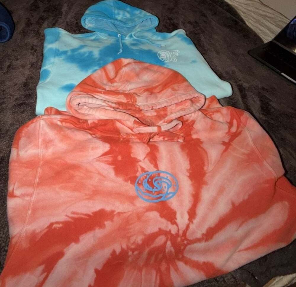 *Lot of 2* Odd Future OFWGKTA Tie Dye Hoodie Blue Orange Small Tyler Creator
